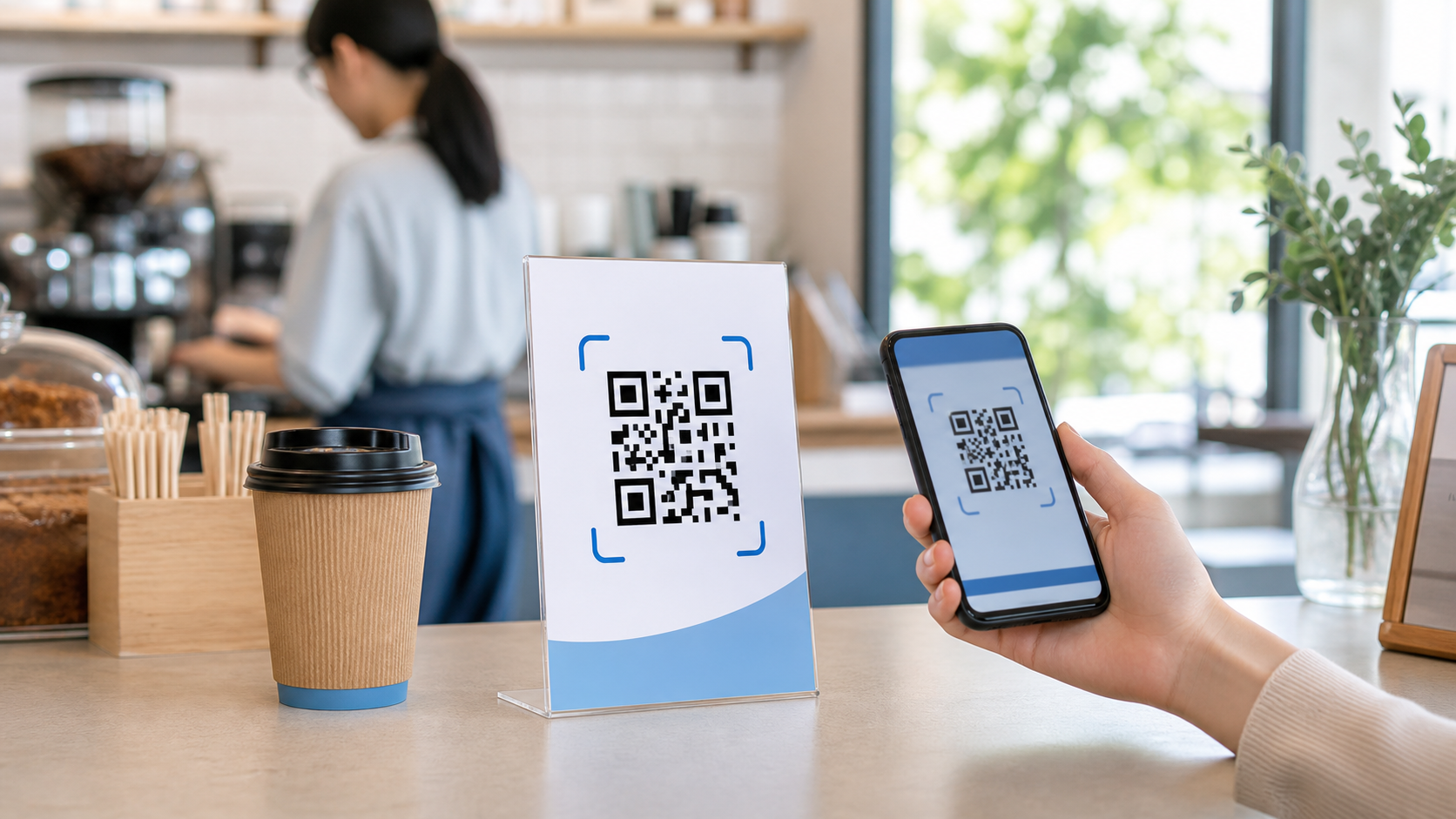 카페 QR 안내 페이지 미리보기